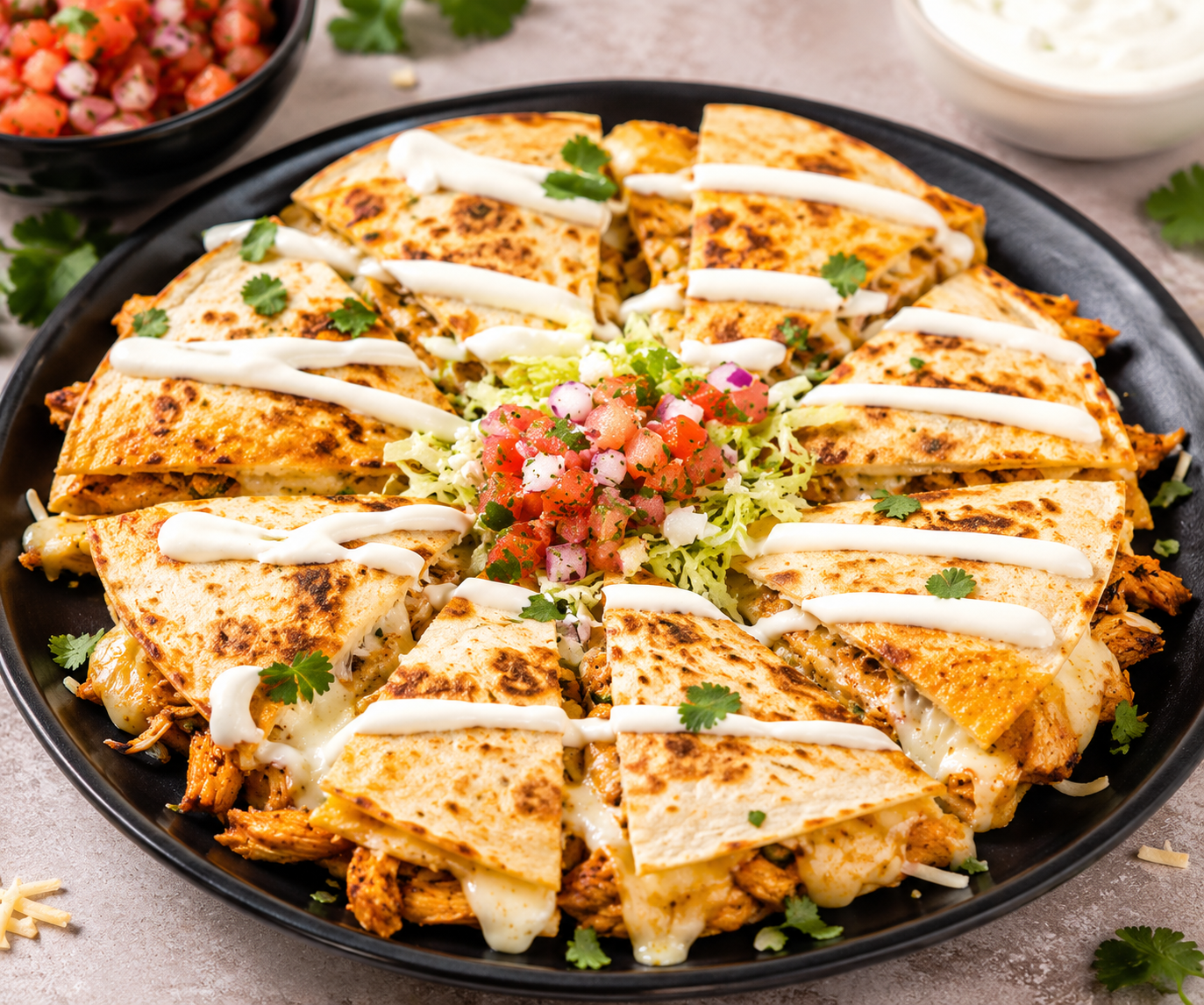 Mixed Cheese, Pico De Gallo, Grilled Chicken