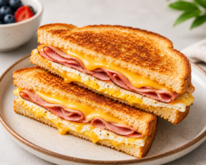 Ham egg & cheese sandwich