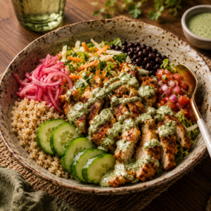 Chicken Bowl Punjabi Style